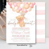 Teddy Bear Baby shower Invitation We Can Barly WA Kaart