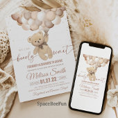 Teddy Bear Baby shower Invitation We Can Barly WA Kaart