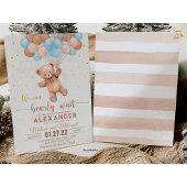 Teddy Bear Baby shower Invitation We Can Barly WA Kaart
