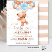 Teddy Bear Baby shower Invitation We Can Barly WA Kaart