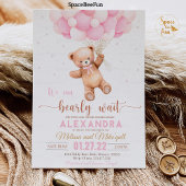 Teddy Bear Baby shower Invitation We Can Barly WA Kaart