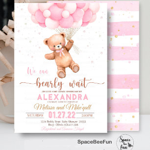 Teddy Bear Baby shower Invitation We Can Barly WA Kaart