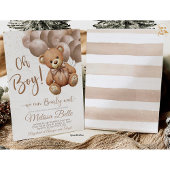Teddy Bear Baby shower Invitation We Can Barly WA Kaart