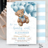 Teddy Bear Baby shower Invitation We Can Barly WA Kaart