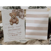 Teddy Bear Baby shower Invitation We Can Barly WA Kaart