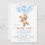 Teddy Bear Baby shower Invitation We Can Barly WA Kaart (Voorkant)