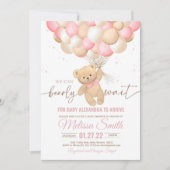 Teddy Bear Baby shower Invitation We Can Barly WA Kaart (Voorkant)