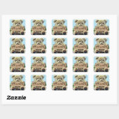 Teddy Bear Baby shower is een jongen Vierkante Sticker (Vel)