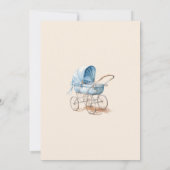 Teddy Bear Baby shower Jongen Beer en Ballonnen Kaart (Achterkant)