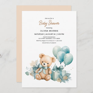 Teddy Bear Baby shower Kaart