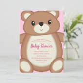 Teddy Bear Baby shower Kaart (Staand voorkant)