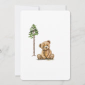 Teddy Bear Baby shower Kaart (Achterkant)