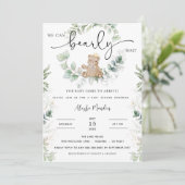 Teddy Bear Baby shower Kaart (Staand voorkant)