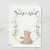 Teddy Bear Baby shower Kaart (Achterkant)