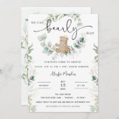 Teddy Bear Baby shower Kaart (Voorkant / Achterkant)