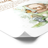Teddy Bear Baby shower Late Night Diapers Poster (Hoek)