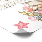 Teddy Bear Baby shower Late Night Diapers Poster (Hoek)