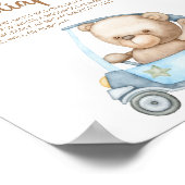 Teddy Bear Baby shower Late Night Diapers Poster (Hoek)