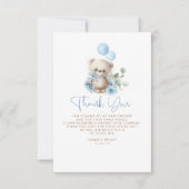 Teddy Bear Baby shower Little Dank je wel Bedankkaart (Voorkant)