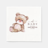 Teddy Bear Baby shower, Meisje Roze Beer Baby show Servet (Voorkant)