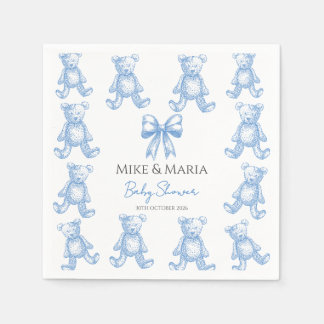 Teddy bear baby shower napkins servet