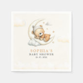 Teddy Bear Baby Shower | Neutral Boy Party Table Servet (Voorkant)