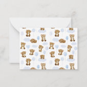 Teddy Bear Baby shower Ouderschap Advies Notitiekaartje (Achterkant)