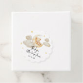 Teddy Bear Baby shower - Over het maanthema Bedankjes Labels (In situ)
