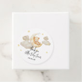 Teddy Bear Baby shower - Over het maanthema Bedankjes Labels (In situ)