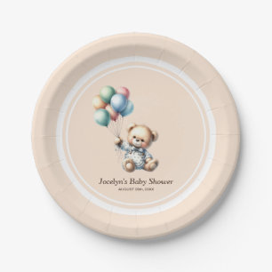 Teddy Bear Baby shower Paper Borden Papieren Bordje