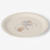 Teddy Bear Baby shower Papieren Bordje (Gekanteld)