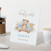 Teddy Bear Baby shower Reclamebord Met Voetstuk (Insitu)