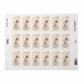 Teddy Bear Baby shower Return Address Etiket (Full Sheet)