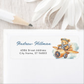 Teddy Bear Baby shower Return Address Label (Insitu)