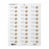 Teddy Bear Baby shower Return Address Label (Full Sheet)