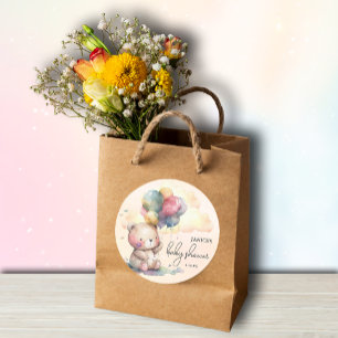 Teddy Bear Baby shower Ronde Sticker