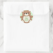 Teddy Bear Baby shower Ronde Sticker (Tas)