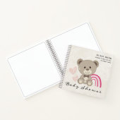 Teddy Bear Baby shower (roze) Guest Book Notitieboek (Binnen)