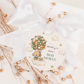 Teddy Bear Baby shower Sage Groen Bruin Dank u Bedankjes Labels