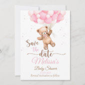 Teddy Bear Baby shower Save The Date We Can Barly Kaart (Voorkant)