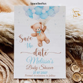 Teddy Bear Baby shower Save The Date We Can Barly Kaart