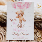Teddy Bear Baby shower Save The Date We Can Barly Kaart