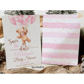 Teddy Bear Baby shower Save The Date We Can Barly Kaart