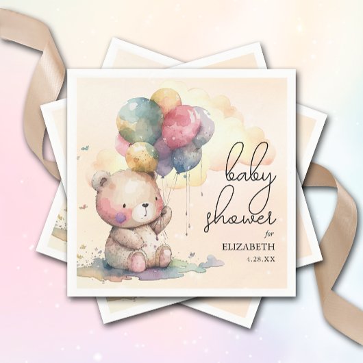 Teddy Bear Baby shower Servet