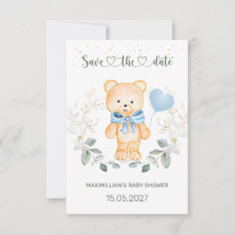 Teddy Bear Baby shower Sla de datum op