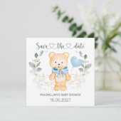 Teddy Bear Baby shower Sla de datum op (Staand voorkant)