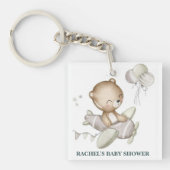 Teddy Bear Baby shower Sleutelhanger (voorkant)