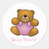 Teddy Bear Baby shower Stickers (Voorkant)