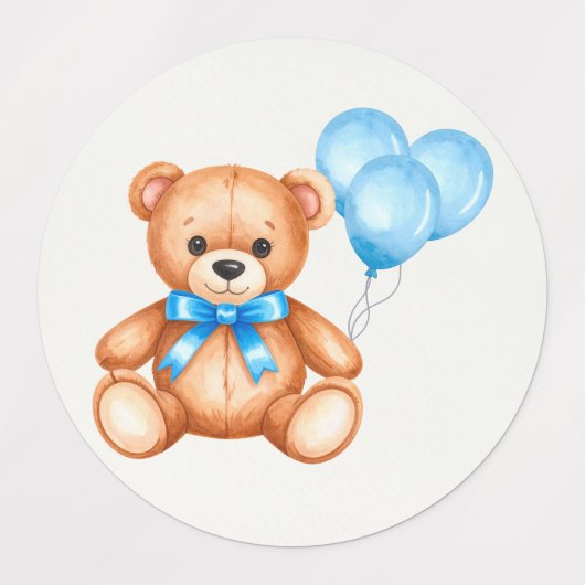 Teddy Bear Baby shower Stickers (Design 1)