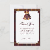 Teddy Bear Baby Shower Thank You Card Bedankkaart (Voorkant)
